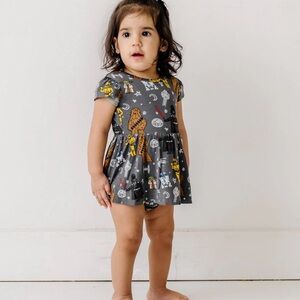 Littlesleepies Gray Disney Star Wars Toddler Dress Onesie Size 6-12 Month EUC